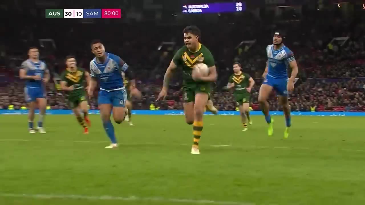 "Australia vs Samoa - Extended Highlights of the RLWC 2021 Cup Final"