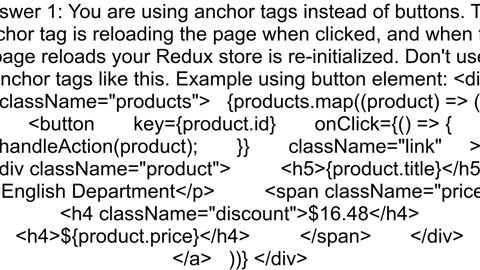 Updating my redux store with data from an Api on the click of a button