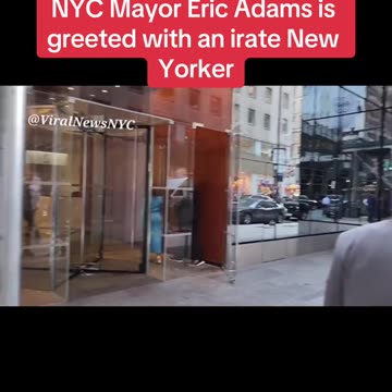 FU -> NYC Mayor Eric Adams is Greeted...
