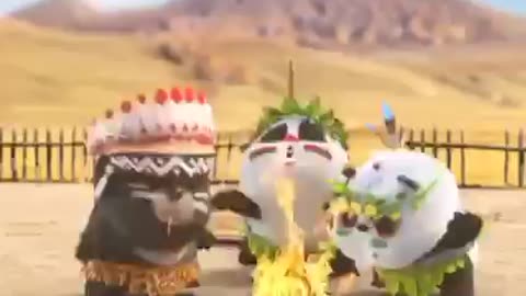 Funny dance by cartoon