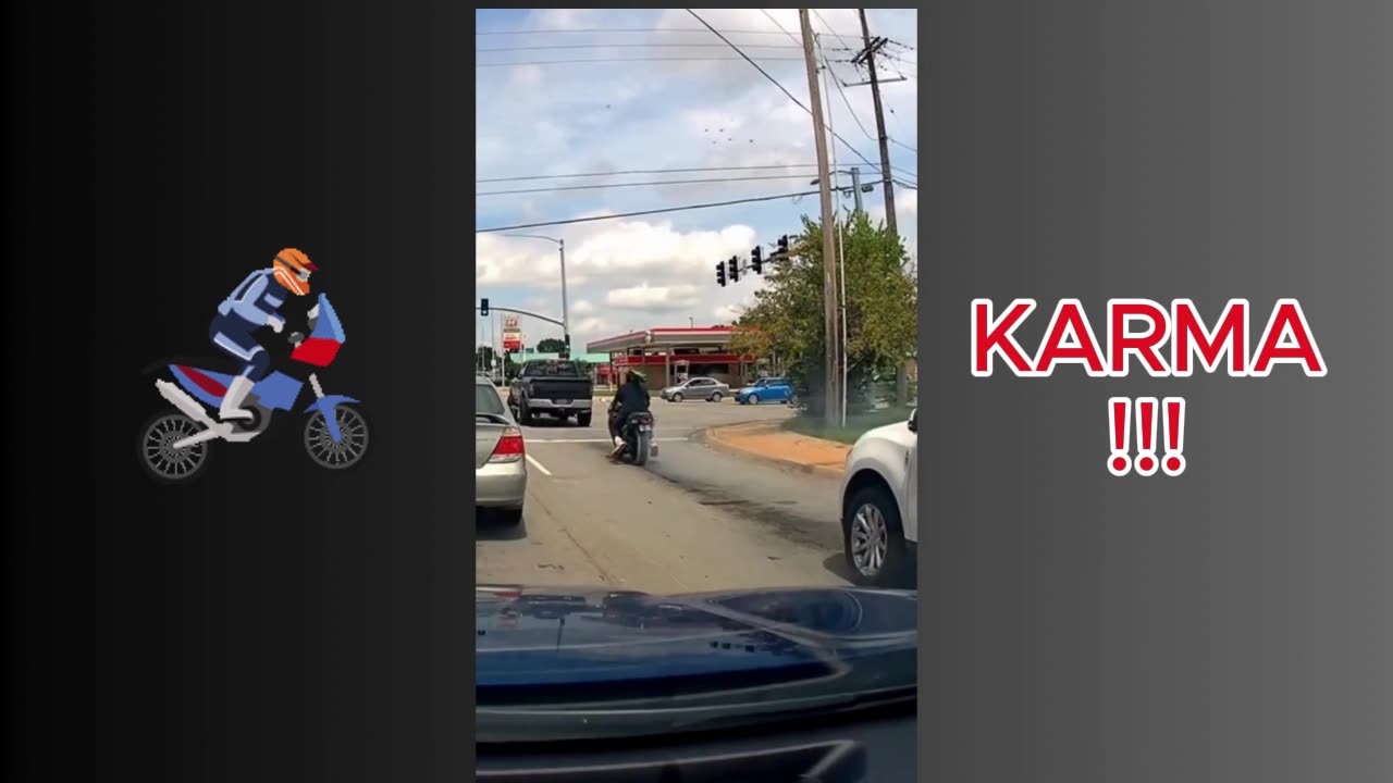 DASHCAM CAPTURE: INTANT KARMA, biker.