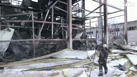 Warehouse near Kyiv, Ukraine Russian shells destroy | Hodge Podge