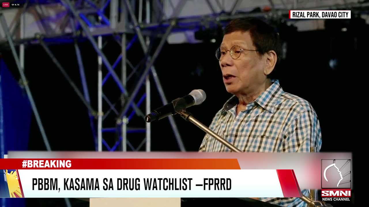 FPRRD, ibinulagar na kasama sa drug watchlist si PBBM