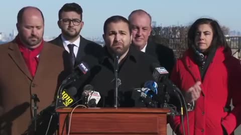 Staten Island Borough President Vito J. Fossella briefs the press on unidentified drones: