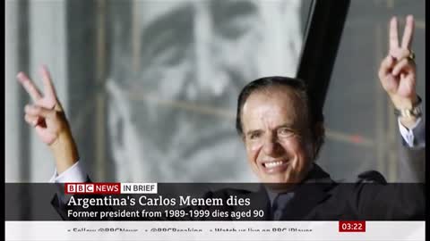 Carlos Menem passes away (1930 - 2021) (Argentina) - BBC News - 16th February 2021