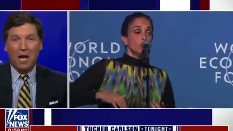 Tucker aggressively declared war on the World Economic Forum during a live TV segment.