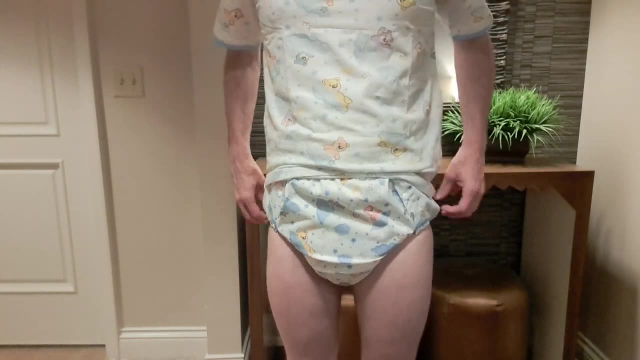 Bear Hugz shirt and diaper cover from Changing Times Diaper Company, super cute and comfy