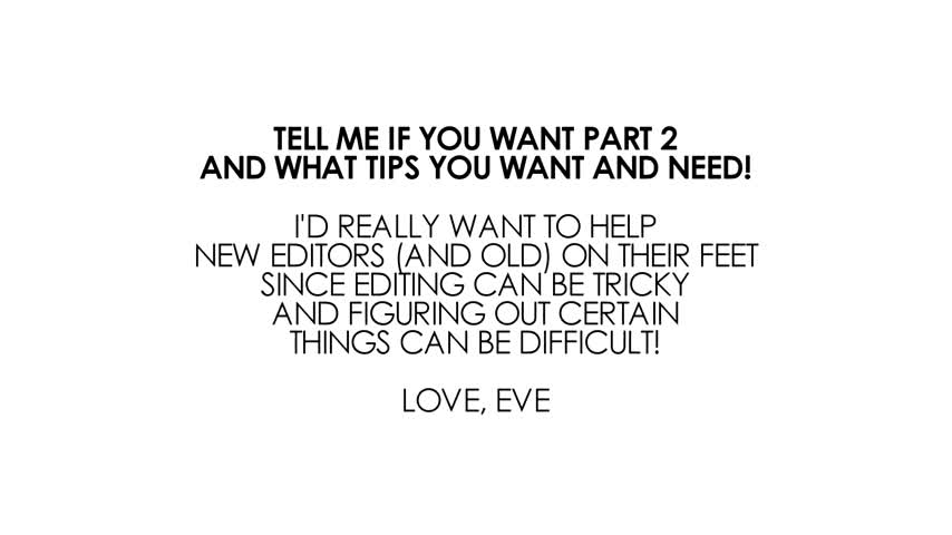 How to Edit (#1)