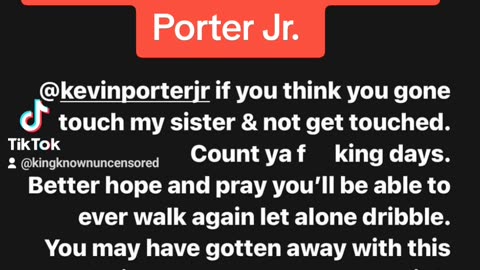 Kysre Gondrezick's Sister Threatened Kevin Porter Jr.