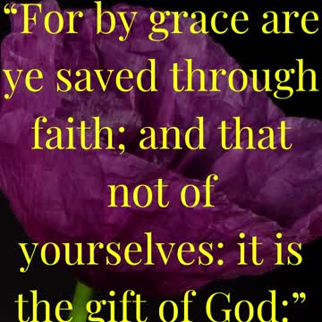 For by grace are ye saved through faith; and that not of yourselves: it is the gift of God