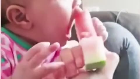 Babies eating fruit funny moments 😂😂😂