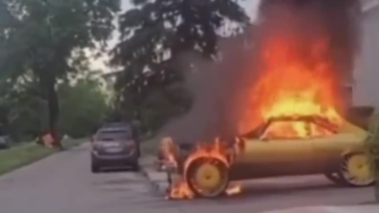 Man Broken By His Ex Burning His Car