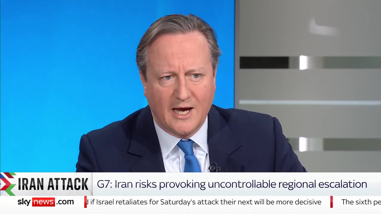 Foreign Secretary Lord Cameron warns Israel against ‘escalation’ over Iran