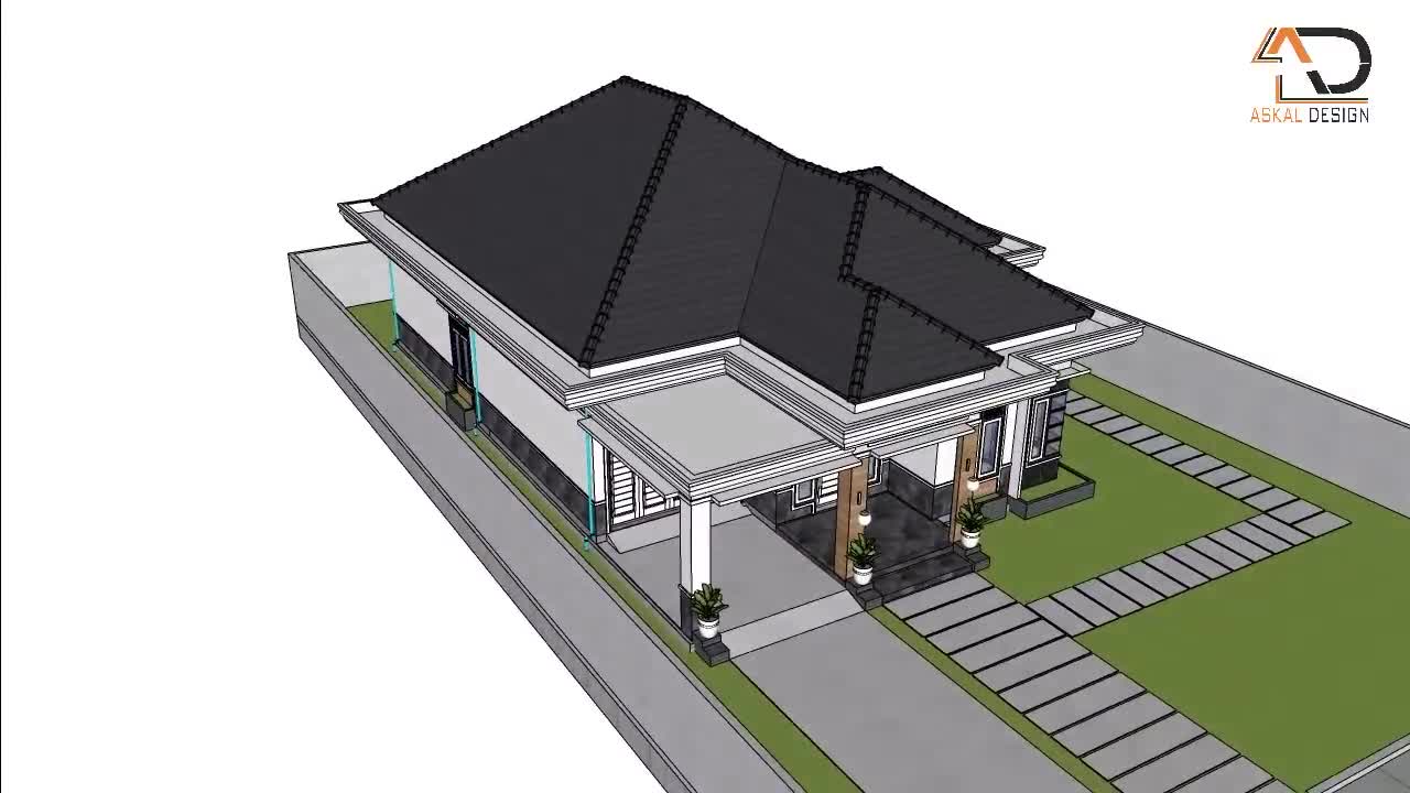 Desain Rumah 10x16m ada Musolah dan Garasi | Owner: Ibu Mirah Sari - Sampit Kalimantan Tengah