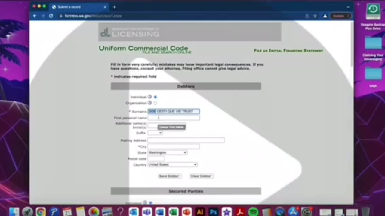 Claim Your STRAWMAN - File Your UCC1 - Financing Statement Online