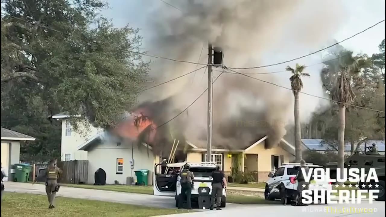 Florida suspect shoots at deputies before standoff at home which he set on fire