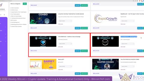 BitcoinTAF.com Products Explained Cryptocurrencies