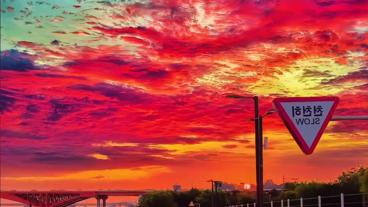 Beautiful Sky with amazing sunset