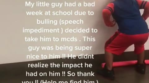 Bullied little boy, gets some help!