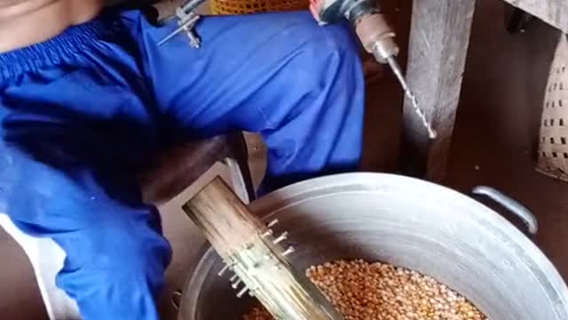 Corn thresher of great