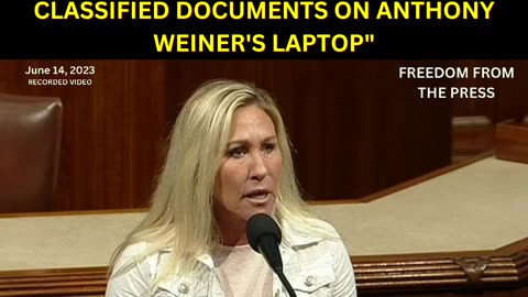 MTG Going after Hillary....BTW MTG did not Kill Herself.