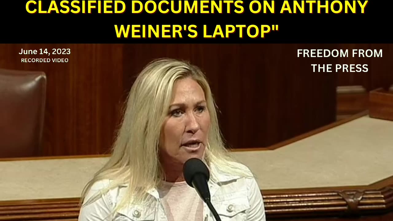 MTG Going after Hillary....BTW MTG did not Kill Herself.