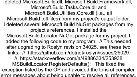 Build project with MicrosoftBuild API