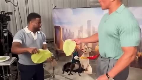 Kevin Hart & The Rock Try The Tortilla Slap Challenge