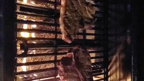 Cooking some steaks