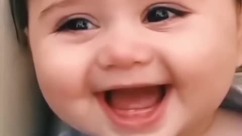 Cute baby laugh