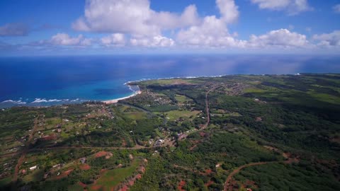 Aerial Hawaii Drone Footage with Relaxing Hawaiian Music - Instrumental Ukulele