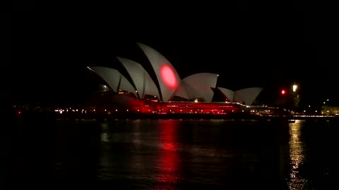 Sydney Opera House lights up in honor of Shinzo Abe