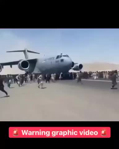 Graphic video from Afghanistan airport