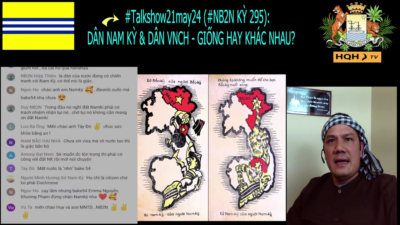 Talkshow21may24 (#NB2N KỲ 295): DÂN NAM KỲ & DÂN VNCH - GIỐNG HAY KHÁC NHAU?