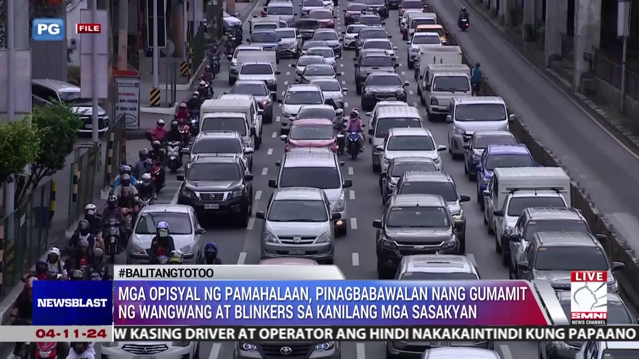 Mga opisyal ng pamahalaan, pinagbabawalan nang gumamit ng wangwang at blinkers