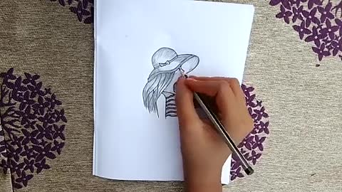 how to draw girl hide facehidden face girl drawing