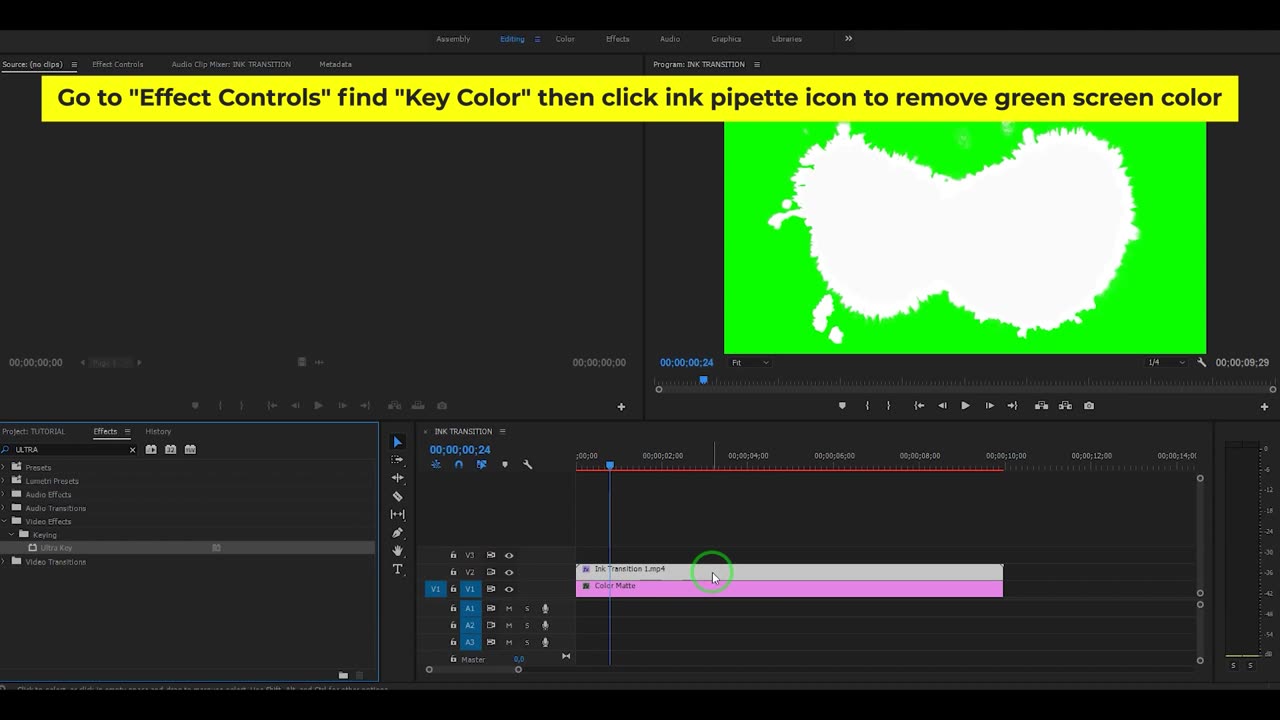 Free Ink Transition For Premiere Pro CC Tutorial