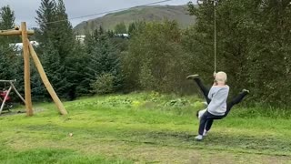 Dad Reflex Saves Son From Brother on Zipline