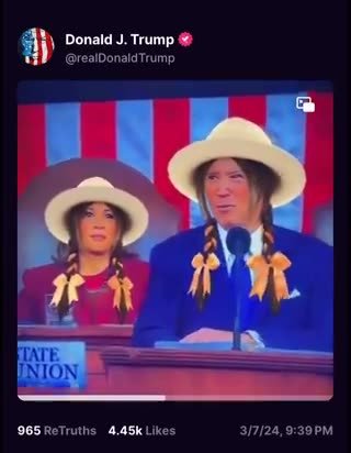 @DarnelSugarfoo Trump actually posted this on Truth social. 😂😂