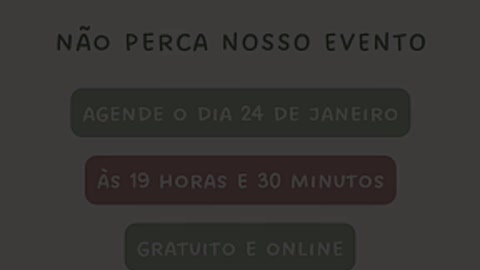 24/01 19H30 | 100% GRATUITO E ONLINE - Alcance o corpo dos seus sonhos