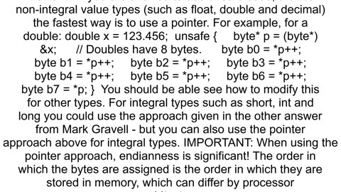 In C convert numbers to bytes without allocation