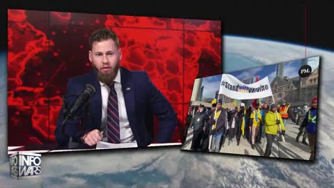 Christia Freeland Who Banned Trucker Protests Marches With Stand Ukraine Protest In Canada