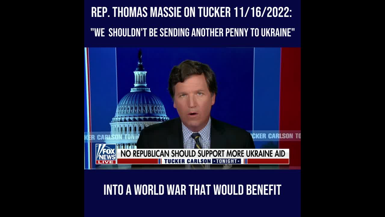 Rep. Thomas Massie: "We shouldn't be sending another penny to Ukraine"