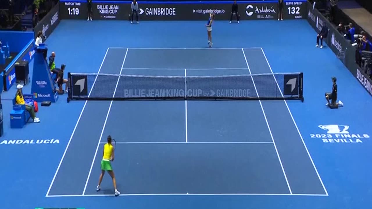 Slovenia 2-1 win over Australia at the 2023 Billie Jean King Cup finals