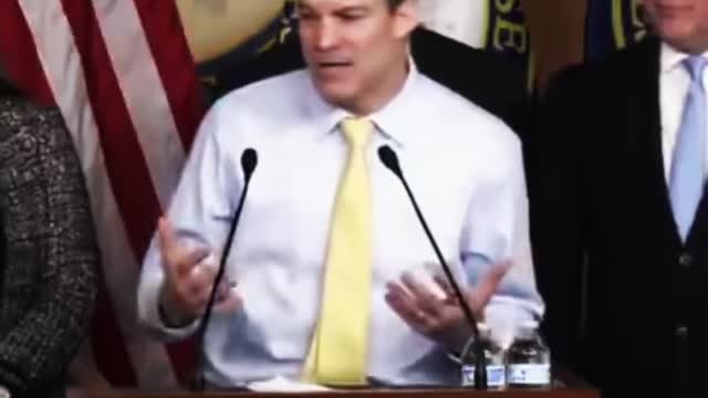 Jim Jordan Walks Up To Podium, Slams Fauci & Biden ...