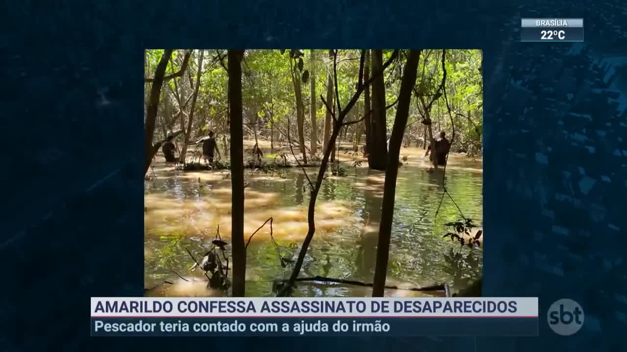 Remanescentes humanos são encontrados nos locais das buscas no AM | SBT Brasil (15/06/22)
