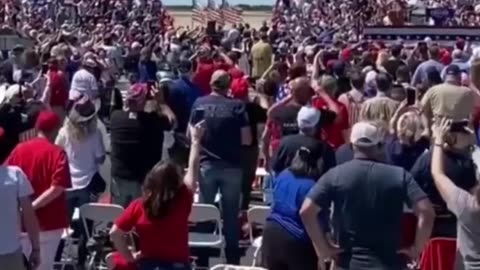 Trump was speaking to a crowd of people