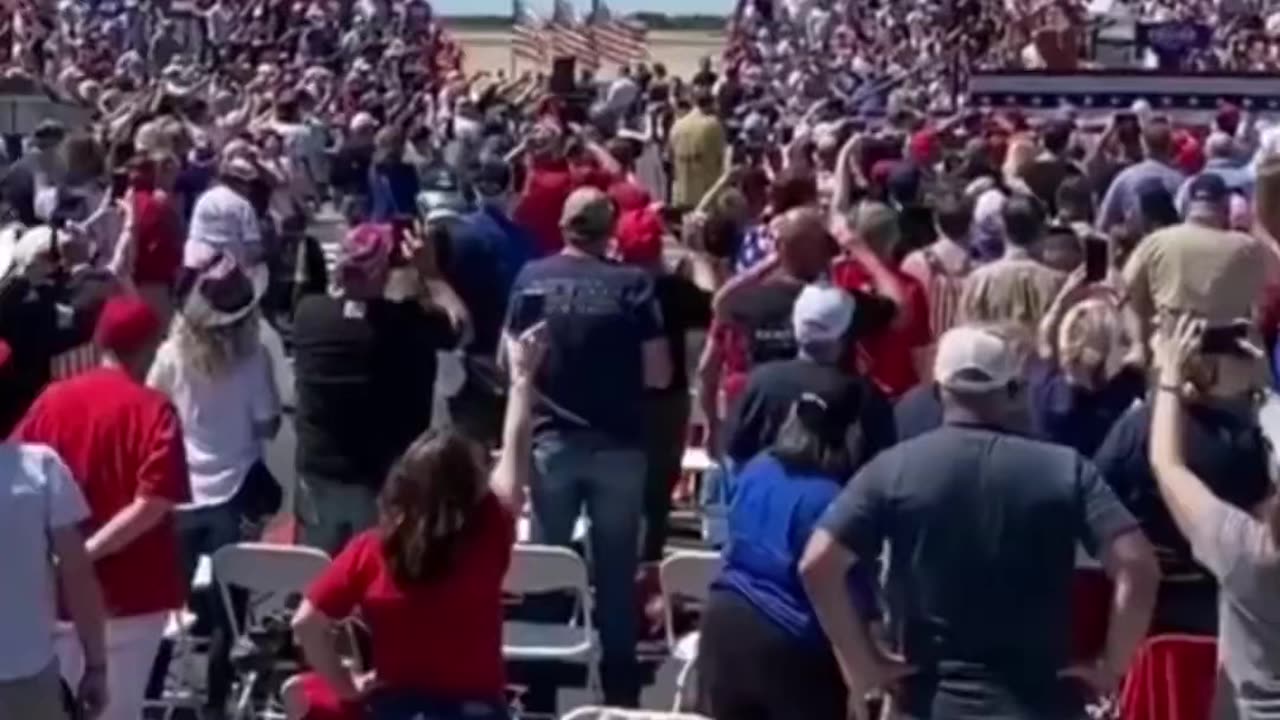 Trump was speaking to a crowd of people