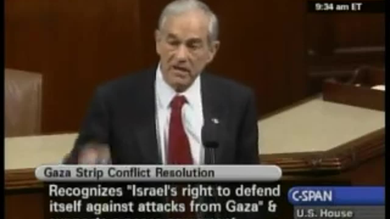 RON PAUL 2009: ISRAEL CREATED HAMAS