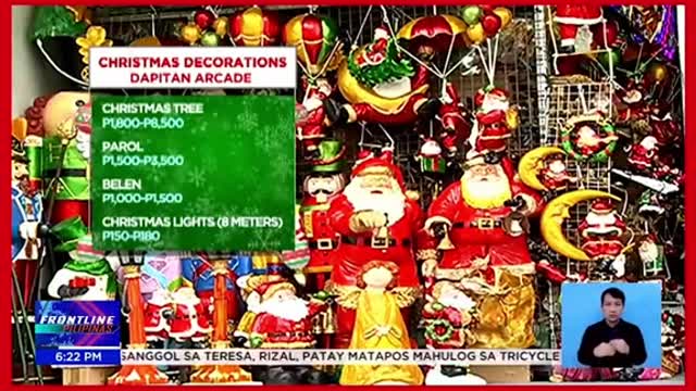 Bentahan ng Christmas decor sa Dapitan Arcade, nagmahal na rin